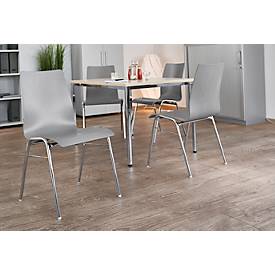 Formschalenstuhl 720, Sitzschalenform konisch, grau