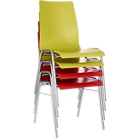 Formschalenstuhl 720, Sitzschalenform konisch, grün