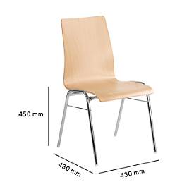 Formschalenstuhl 720, Sitzschalenform konisch, natur