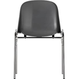 Formschalenstuhl Beta, stapelbar, desinfektionsmittelbeständig, Sitzhöhe 460 mm, anthrazit