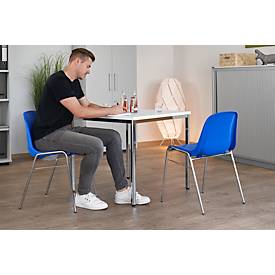 Formschalenstuhl Beta, stapelbar, desinfektionsmittelbeständig, Sitzhöhe 460 mm, blau