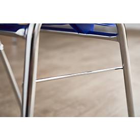 Formschalenstuhl Beta, stapelbar, desinfektionsmittelbeständig, Sitzhöhe 460 mm, blau