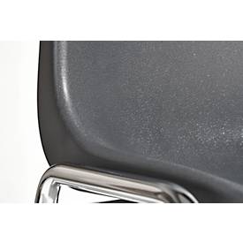 Formschalenstuhl Beta, stapelbar, desinfektionsmittelbeständig, Sitzhöhe 460 mm, grau