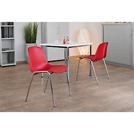 Formschalenstuhl Beta, stapelbar, desinfektionsmittelbeständig, Sitzhöhe 460 mm, rot