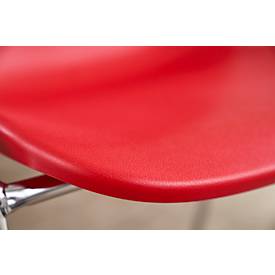 Formschalenstuhl Beta, stapelbar, desinfektionsmittelbeständig, Sitzhöhe 460 mm, rot