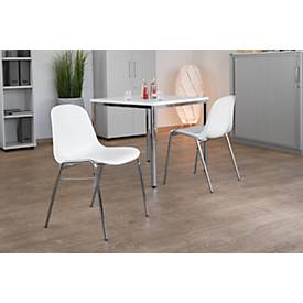 Formschalenstuhl Beta, stapelbar, desinfektionsmittelbeständig, Sitzhöhe 460 mm, weiß