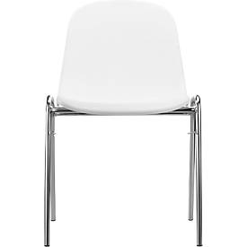 Formschalenstuhl Beta, stapelbar, desinfektionsmittelbeständig, Sitzhöhe 460 mm, weiß
