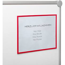 Formular-/Dokumententasche, magnethaftend, 10 Stück, rot