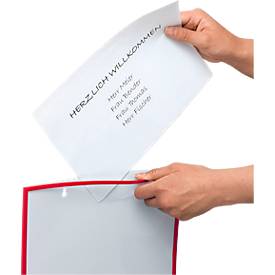 Formular-/Dokumententasche, magnethaftend, 10 Stück, rot