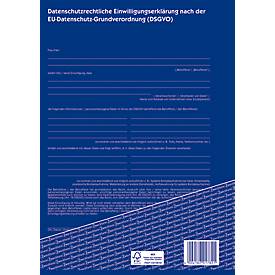 Formularbuch Avery® Zweckform Datenschutzrechtliche Einwilligungserklärung DSGVO 1782, A4, selbstdurchschreibend, Durchschläge & Lochung, 2 x 40 Blatt