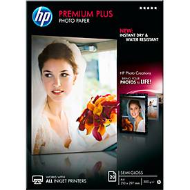 Fotopapier HP Premium Plus, seidenmatt, A4, 20 Blatt