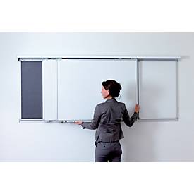 Franken 3-Kanal-Wandschiene Pro-Serie, Aluminium, inkl. Schutzschiene, 5000 mm