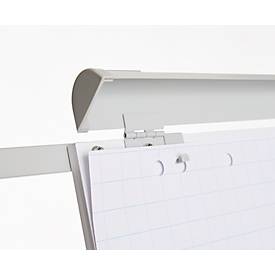 Franken Flipchart ECO Mobil F2400/N, 5 Rollen, höhenverstellbar, magnethaftend, 2 Seitenarme, Ablageschale, Kunststoff & Metall, Tafel 680 x 1050 mm