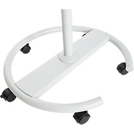 Franken Flipchart ECO Mobil F2400/N, 5 Rollen, höhenverstellbar, magnethaftend, 2 Seitenarme, Ablageschale, Kunststoff & Metall, Tafel 680 x 1050 mm