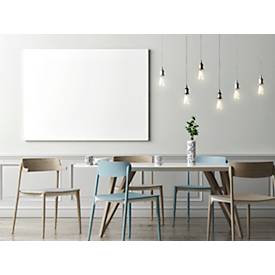 Franken Glastafel, magnethaftend, Wandmontage im Hoch- & Querformat, Sicherheitsglas, reinweiß, in diversen Größen