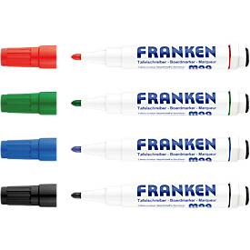 Franken Kombimarker Magwrite Z1703, 4 Stück, farblich sortiert, magnetisch, inkl. Schwamm