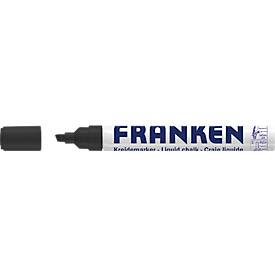 Franken Kreidemarker ZKM10, Keilspitze, Strichstärke 2-5 mm, Tinte auf Wasserbasis, schwarz