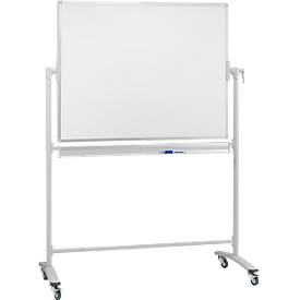 Franken Mobile Drehtafel, 360° schwenkbar, beidseitig beschreibbar, mit Stativ und Rollen, B 1200 x H 900 mm, lackiert weiß