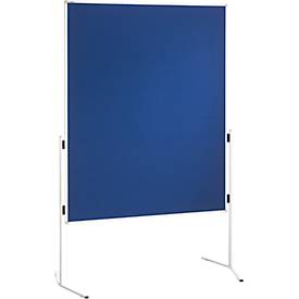 Franken Moderationstafel ECO, 1200 x 1500 mm, beidseitig, mit Rollen, blau/Filz, ECO-UMTF03R