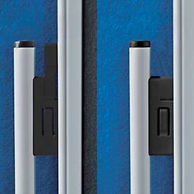 Franken Moderationstafel ECO, 1200 x 750/1500 mm, klappbar, beidseitig, mit Rollen, braun/Kork