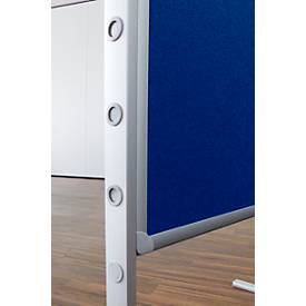 Franken Moderationstafel PRO, klappbar, beidseitig verwendbar, B 1200 x H 1500 mm, Filz, blau, MT880303