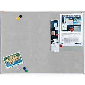 Franken Pinnwandtafel Pin'n'Mag X-tra!Line, Textil + Metallgitter, Aluminiumrahmen, 1200 x 900 mm, PM3603