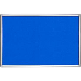 Franken Pinnwandtafel PRO, Filz, Wandmontage im Hoch- & Querformat, Aluminiumrahmen, blau, 900 x 1200 mm