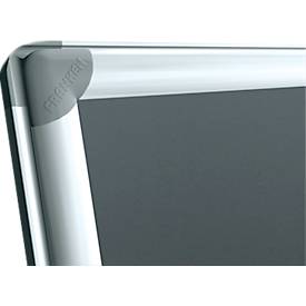 Franken Pinnwandtafel PRO, Filz, Wandmontage im Hoch- & Querformat, Aluminiumrahmen, grau, 900 x 600 mm