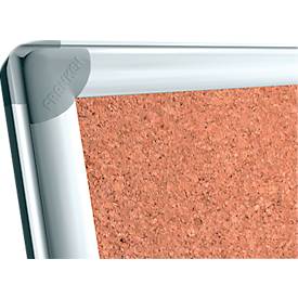 Franken Pinnwandtafel PRO, Kork, Wandmontage im Hoch- & Querformat, Aluminiumrahmen, 1800 x 900 mm, KT8407