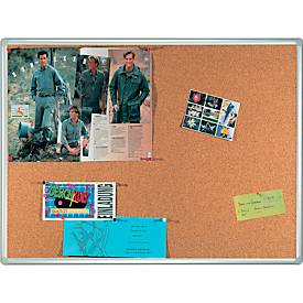 Franken prikbord PRO, kurk, wandmontage in staand en liggend formaat, aluminium frame, 1500 x 1000 mm, KT8409