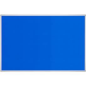 Franken prikbord PRO, vilt, wandmontage in staand en liggend formaat, aluminium frame, blauw, 1800 x 1200 mm