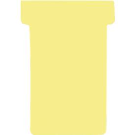 Franken T-Karten, für Stecktafel, Größe 2, Kopfbreite 60 mm, Fußbreite 48 mm, Höhe 84 mm, gelb