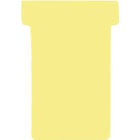 Franken T-Karten, für Stecktafel, Größe 2, Kopfbreite 60 mm, Fußbreite 48 mm, Höhe 84 mm, gelb