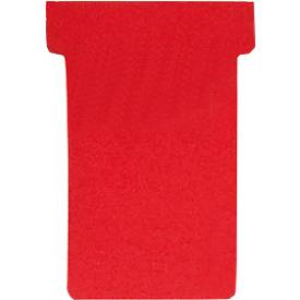 Franken T-Karten, für Stecktafel, Größe 2, Kopfbreite 60 mm, Fußbreite 48 mm, Höhe 84 mm, rot