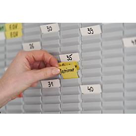 FRANKEN T-Kartentafel Jahresplaner für 15 Monate plus Index, 100,8 x 100,8 cm, 16 Träger, 50 Schlitze, PV-SET5