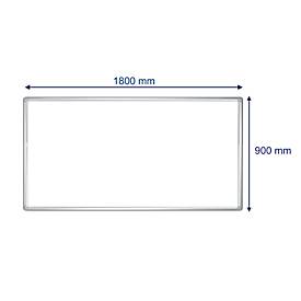 Franken Whiteboard PRO, emailliert, Wandmontage im Hoch- & Querformat, Stahl weiß lackiert & Aluminiumrahmen, magnethaftend, Ablageschale, 600 x 900 mm