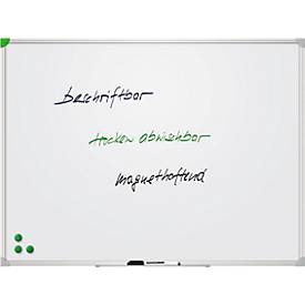 Franken Whiteboard U-Act!Line®, Hoch- & Querformat, emailliert, magnethaftend, recycelbar, mit Ablageschale, B 1200 x H 900 mm