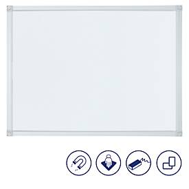 Franken Whiteboard X-tra!Line, Wandmontage im Hoch- & Querformat, Stahl weiß lackiert & Aluminiumrahmen, magnethaftend, Ablageschale, B 1200 x H 1200 mm