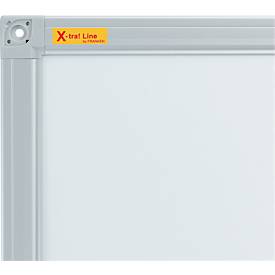 Franken Whiteboard X-tra!Line, Wandmontage im Hoch- & Querformat, Stahl weiß lackiert & Aluminiumrahmen, magnethaftend, Ablageschale, B 1500 x H 1200 mm