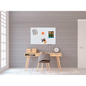 Franken Whiteboard X-tra!Line, Wandmontage im Hoch- & Querformat, Stahl weiß lackiert & Aluminiumrahmen, magnethaftend, Ablageschale, B 1500 x H 1200 mm