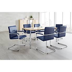 Freischwinger Rumba, Kunstleder, blau