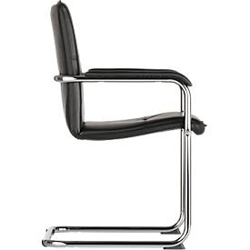 Freischwinger Rumba, Kunstleder, schwarz