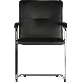 Freischwinger Rumba, Kunstleder, schwarz