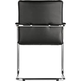 Freischwinger Rumba, Kunstleder, schwarz