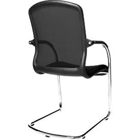 Freischwinger Topstar OPEN CHAIR 100, ergonomische Rückenlehne, schwarz, 2 in 1 Karton