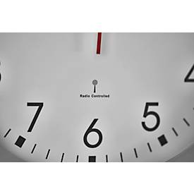 Funk-Wanduhr, aus Kunststoff, Batteriebetrieb