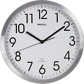 Funk Wanduhr Maul MAULmove, rund, für Innenräume, arabische Zahlen, Minuten & Stundeneinheiten, ∅ 305 mm, Aluminium & Mi