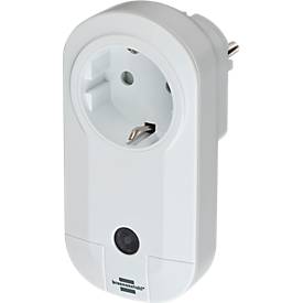 Funksteckdose Brennenstuhl, weiß, Fernsteuerung von Elektrogeräten, 100m Reichweite