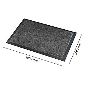 Fußmatte Savane, mit Bürsteneffekt, B 1200 x L 1800 mm, waschbar, grau