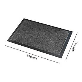 Fußmatte Savane, mit Bürsteneffekt, B 600 x L 900 mm, waschbar, grau